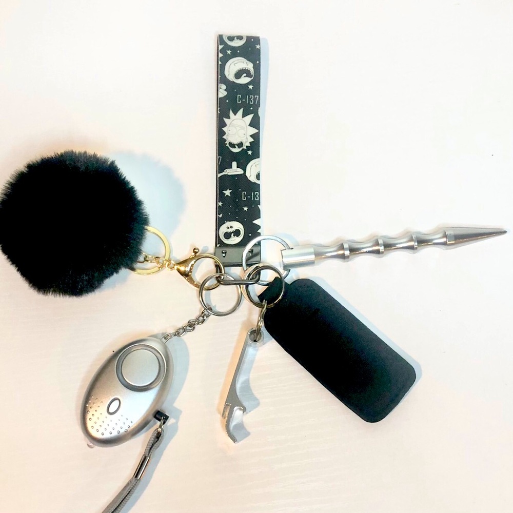 Rick and Morty Safety Adult Keychain